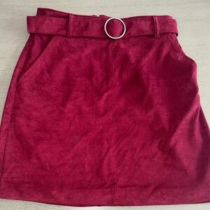 Hollister Rich Red Mini Skirt